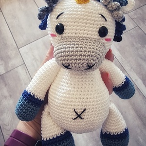 Horgolt unikornis - játék & sport - plüssállat & játékfigura - unikornis - Meska.hu