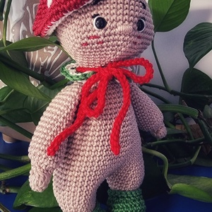 Horgolt gombafiú - Meska.hu