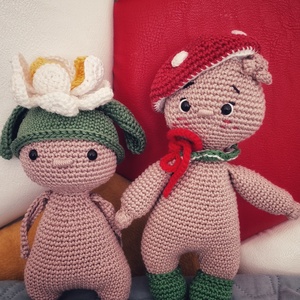 Horgolt gombafiú - játék & sport - plüssállat & játékfigura - más figura - Meska.hu