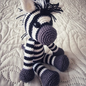 Horgolt zebra, Játék & Sport, Plüssállat & Játékfigura, Más figura, Horgolás, MESKA