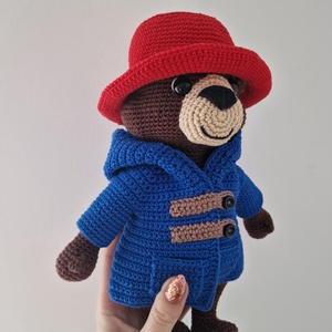 Horgolt Paddington maci - játék & sport - plüssállat & játékfigura - maci - Meska.hu