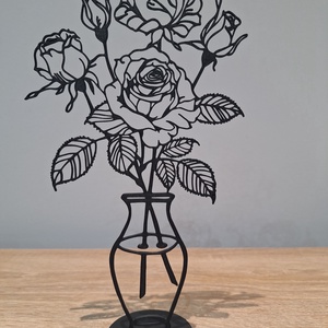 Virágos váza sziluett � modern 3D nyomtatott asztali dekor, Ünnepi díszek, dekorációk, Húsvéti asztaldíszek, Húsvéti díszek és dekorációk, , MESKA