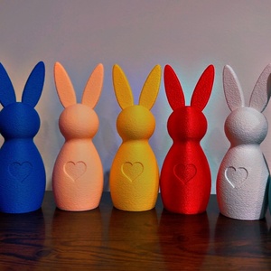 3D Nyomtatott 3db-os Nyuszi Dekor � Modern forma, karakteres megjelenés - ünnepi díszek, dekorációk - húsvéti díszek és dekorációk - húsvéti asztaldíszek - Meska.hu