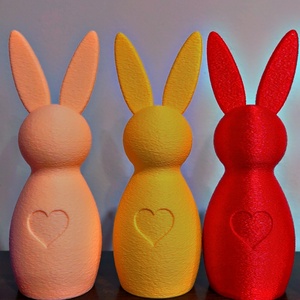 3D Nyomtatott 3db-os Nyuszi Dekor � Modern forma, karakteres megjelenés - ünnepi díszek, dekorációk - húsvéti díszek és dekorációk - húsvéti asztaldíszek - Meska.hu