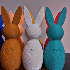 3D Nyomtatott 3db-os Nyuszi Dekor � Modern forma, karakteres megjelenés - ünnepi díszek, dekorációk - húsvéti díszek és dekorációk - húsvéti asztaldíszek - Meska.hu
