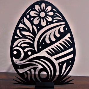 Tojás sziluett � 3D nyomtatott lakásdekor, Ünnepi díszek, dekorációk, Húsvéti díszek és dekorációk, Húsvéti asztaldíszek, , MESKA