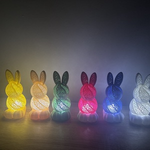 Világító nyuszi lámpa � 3D nyomtatott prémium dekor, Ünnepi díszek, dekorációk, Húsvéti díszek és dekorációk, Húsvéti asztaldíszek, , MESKA