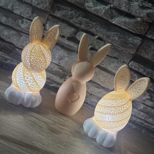 3D Nyomtatott 3db-os Nyuszi Dekor � Modern forma, karakteres megjelenés - ünnepi díszek, dekorációk - húsvéti díszek és dekorációk - húsvéti asztaldíszek - Meska.hu