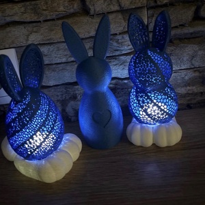 3D Nyomtatott 3db-os Nyuszi Dekor � Modern forma, karakteres megjelenés - ünnepi díszek, dekorációk - húsvéti díszek és dekorációk - húsvéti asztaldíszek - Meska.hu