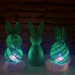 3D Nyomtatott 3db-os Nyuszi Dekor � Modern forma, karakteres megjelenés - ünnepi díszek, dekorációk - húsvéti díszek és dekorációk - húsvéti asztaldíszek - Meska.hu