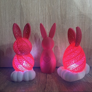 3D Nyomtatott 3db-os Nyuszi Dekor � Modern forma, karakteres megjelenés - ünnepi díszek, dekorációk - húsvéti díszek és dekorációk - húsvéti asztaldíszek - Meska.hu