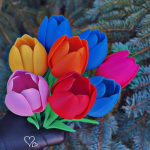 3D nyomtatott színes tulipán � örök virág  - Meska.hu
