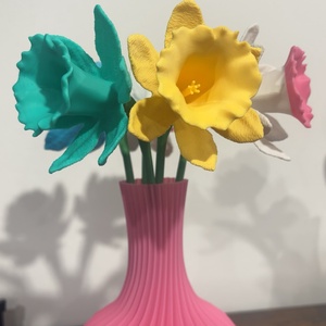 3D nyomtatott nárcisz virág � örök virág dekoráció - otthon & életmód - virágdekoráció - virágdíszek - asztali virágdísz - Meska.hu