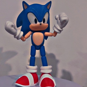 Sonic mozgatható figura �� � 12,5 cm, egyedi 3D nyomtatás - Meska.hu
