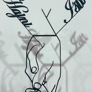 � Egyedi névre szóló sziluett dekor � 25 cm � - Meska.hu