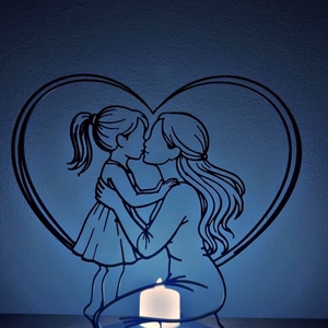 Anyai szeretet örök. Sziluett stílusú dekor - Meska.hu