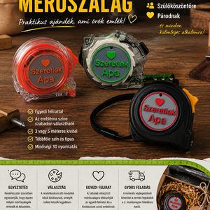 Mérőszalag, Névnap-születésnap-Apáknapjára - Meska.hu