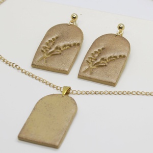 Bronze lavender ékszer szett, Ékszer, Ékszerszett, Ékszerkészítés, Gyurma, MESKA