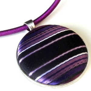 SALE Lila elegancia- nyaklánc nyakkendőből - Meska.hu