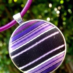 SALE Lila elegancia- nyaklánc nyakkendőből -  - Meska.hu