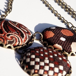 Bronze -TRIPLE nyakllánc nyakkendőből -  - Meska.hu