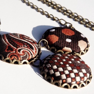 Bronze -TRIPLE nyakllánc nyakkendőből -  - Meska.hu