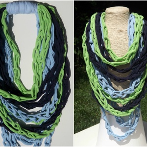 Lime-soda - horgolt pólónyaklánc - Meska.hu