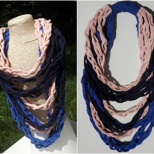 Barackvirág - horgolt pólónyaklánc - Meska.hu