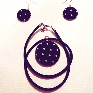 Pöttyök feketén-fehéren - szett - Meska.hu