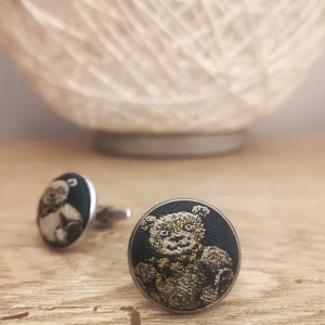 Mackós mandzsettagomb - Meska.hu