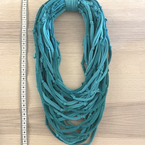 Aqua pamut pólónyakánc - ékszer - nyaklánc - statement nyaklánc - Meska.hu