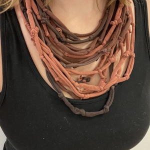 Brownie pamut pólónyakánc - ékszer - nyaklánc - statement nyaklánc - Meska.hu