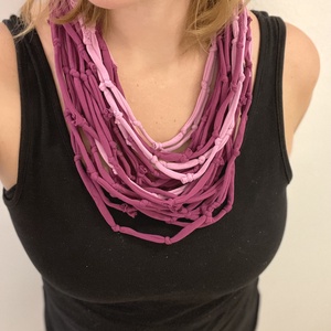 Ibolya pamut pólónyaklánc - ékszer - nyaklánc - statement nyaklánc - Meska.hu