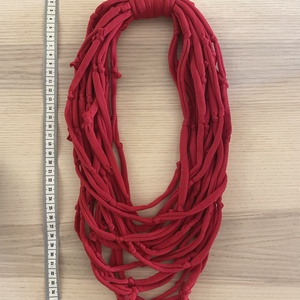 Pipacs pamut pólónyaklánc - ékszer - nyaklánc - statement nyaklánc - Meska.hu