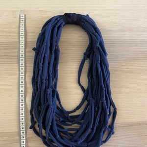 Navy pamut pólónyaklánc - ékszer - nyaklánc - statement nyaklánc - Meska.hu