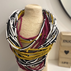 Bohemia pamut pólónyaklánc - ékszer - nyaklánc - statement nyaklánc - Meska.hu