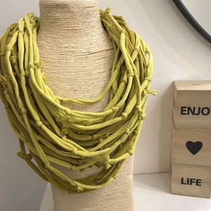 Lime pamut pólónyaklánc - ékszer - nyaklánc - statement nyaklánc - Meska.hu