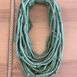 �Tengerszem pamut pólónyaklánc - ékszer - nyaklánc - statement nyaklánc - Meska.hu