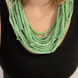 Örökzöld pamut pólónyaklánc - ékszer - nyaklánc - statement nyaklánc - Meska.hu