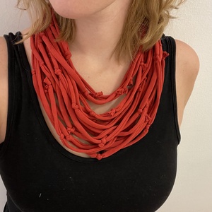 Ősz pamut pólónyaklánc - ékszer - nyaklánc - statement nyaklánc - Meska.hu