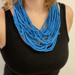 Tiszta égbolt pamut pólónyaklánc - ékszer - nyaklánc - statement nyaklánc - Meska.hu