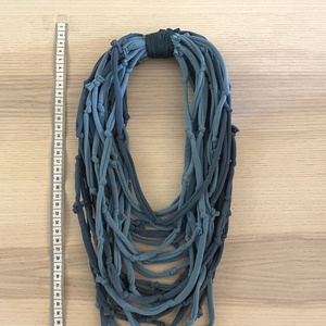 Denim pamut pólónyaklánc - ékszer - nyaklánc - statement nyaklánc - Meska.hu