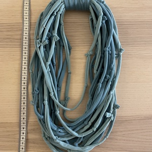 Denim light pamut pólónyaklánc - ékszer - nyaklánc - statement nyaklánc - Meska.hu