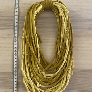 Mustard pamut pólónyaklánc - ékszer - nyaklánc - statement nyaklánc - Meska.hu