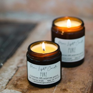Pure - 100% natúr szójaviasz illatmentes gyertya - otthon & életmód - gyertya, illat, aroma - gyertya - Meska.hu