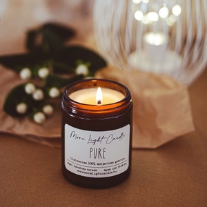 Pure - 100% natúr szójaviasz illatmentes gyertya - otthon & életmód - gyertya, illat, aroma - gyertya - Meska.hu