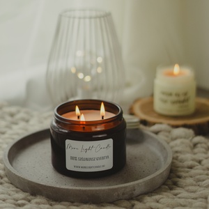 3 kanócos óriás  - 100% natúr szójaviasz illatgyertya - otthon & életmód - gyertya, illat, aroma - gyertya - Meska.hu