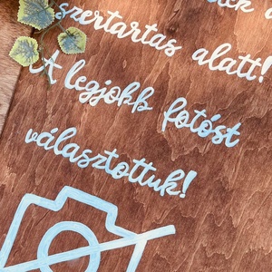 Esküvőre kézzel írt tábla  - esküvő - dekoráció - tábla & jelzés - Meska.hu