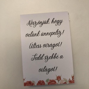 Esküvői köszönőajándék virágmag - esküvő - emlék & ajándék - köszönőajándék - Meska.hu