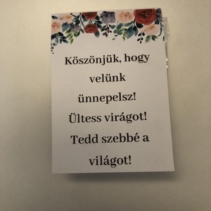 Esküvői köszönőajándék virágmag - Meska.hu
